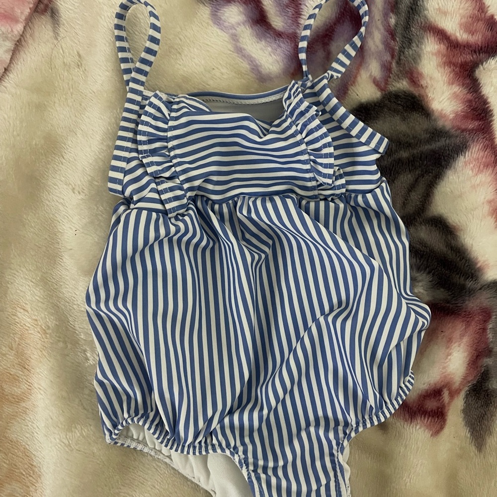 Carter's Blue and White Striped One Piece